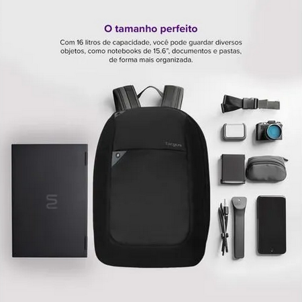 Mochila para Notebook 15,6 Polegadas Intellect Preto Targus TBB565