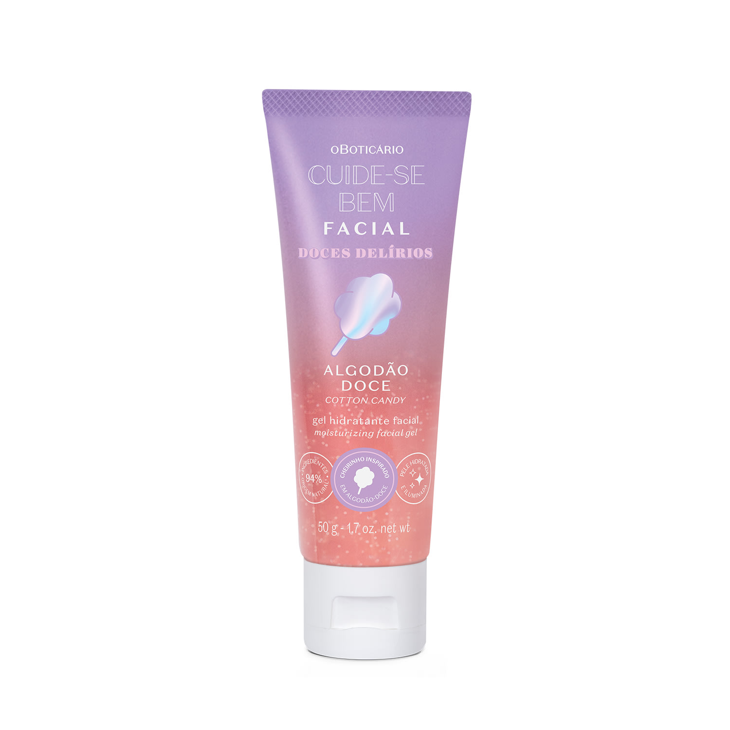 Gel Hidratante Facial Cuide-se Bem Doces Delírios Algodão Doce 50g