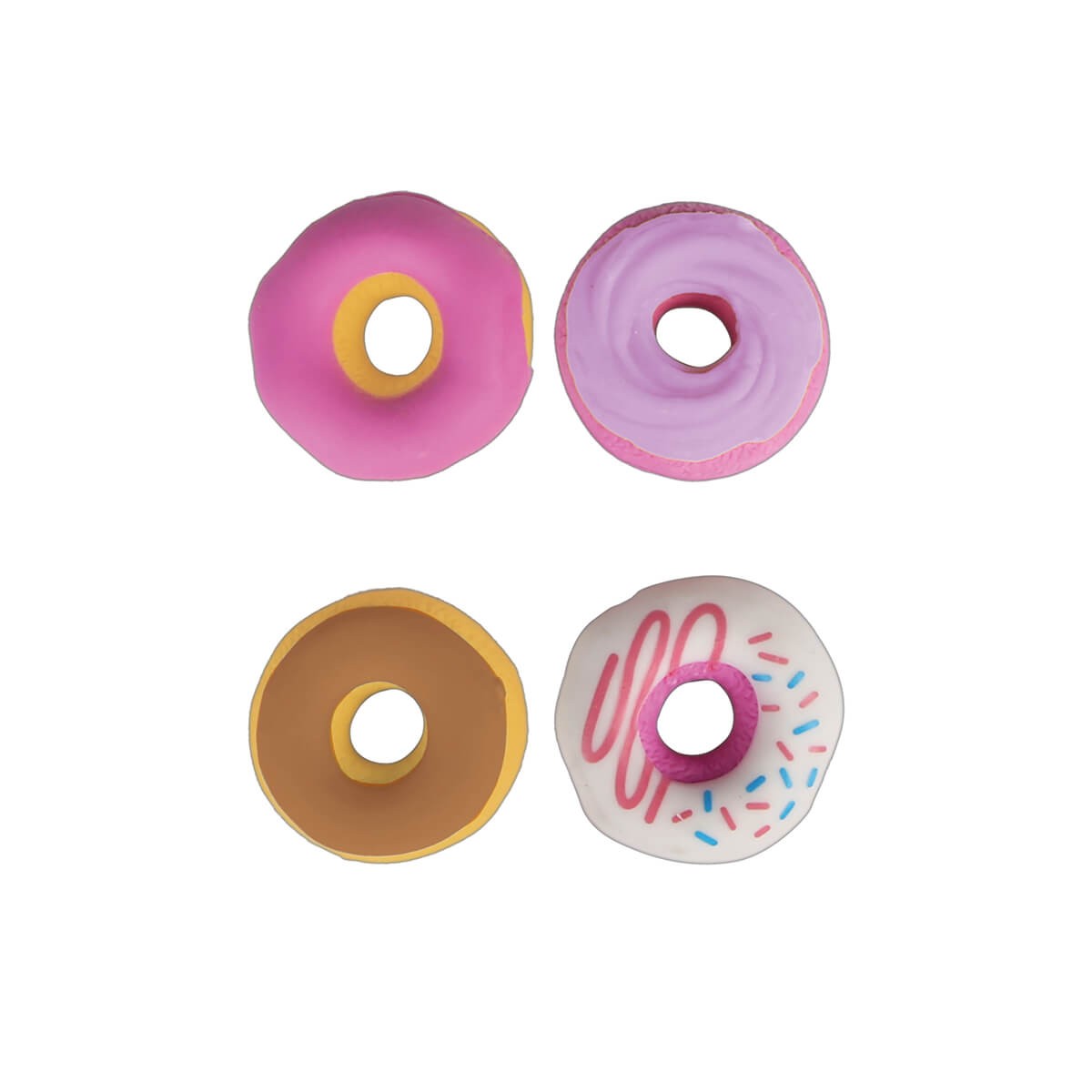 Borracha Tilibra Donuts com Lancheira com 4 Unidades