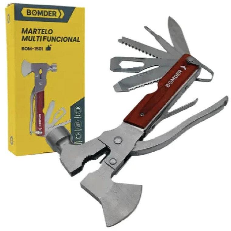 Martelo Multifuncional 16 em 1 Aço Inoxidável Bomvink BOM1501