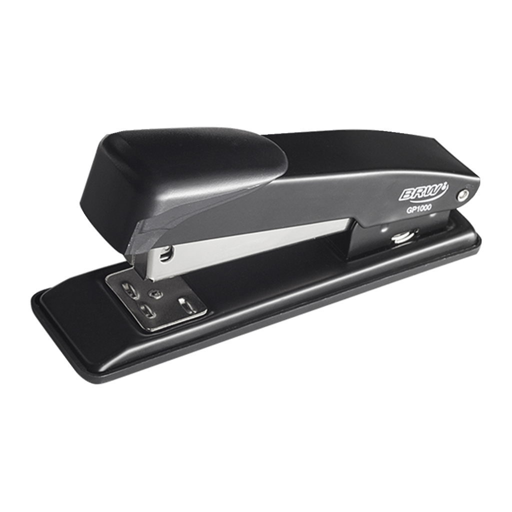 Grampeador de Mesa Metal 20 Folhas Preto  BRW - Unitário - GP1000
