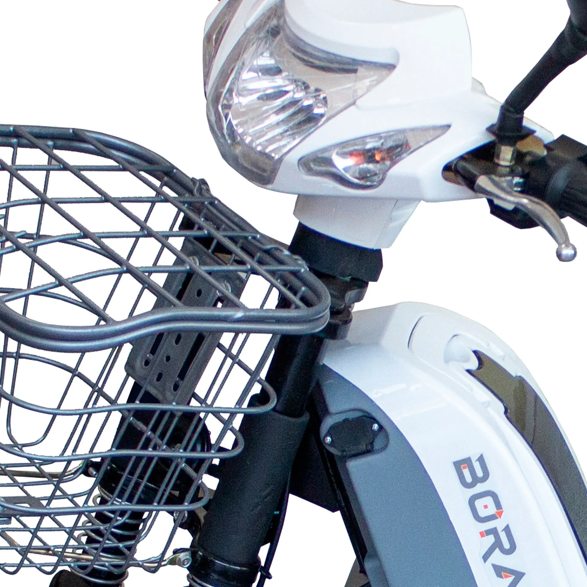 Bicicleta Elétrica Boram Mobi 350W Freio Cubo/Tambor - Branco - Bivolt