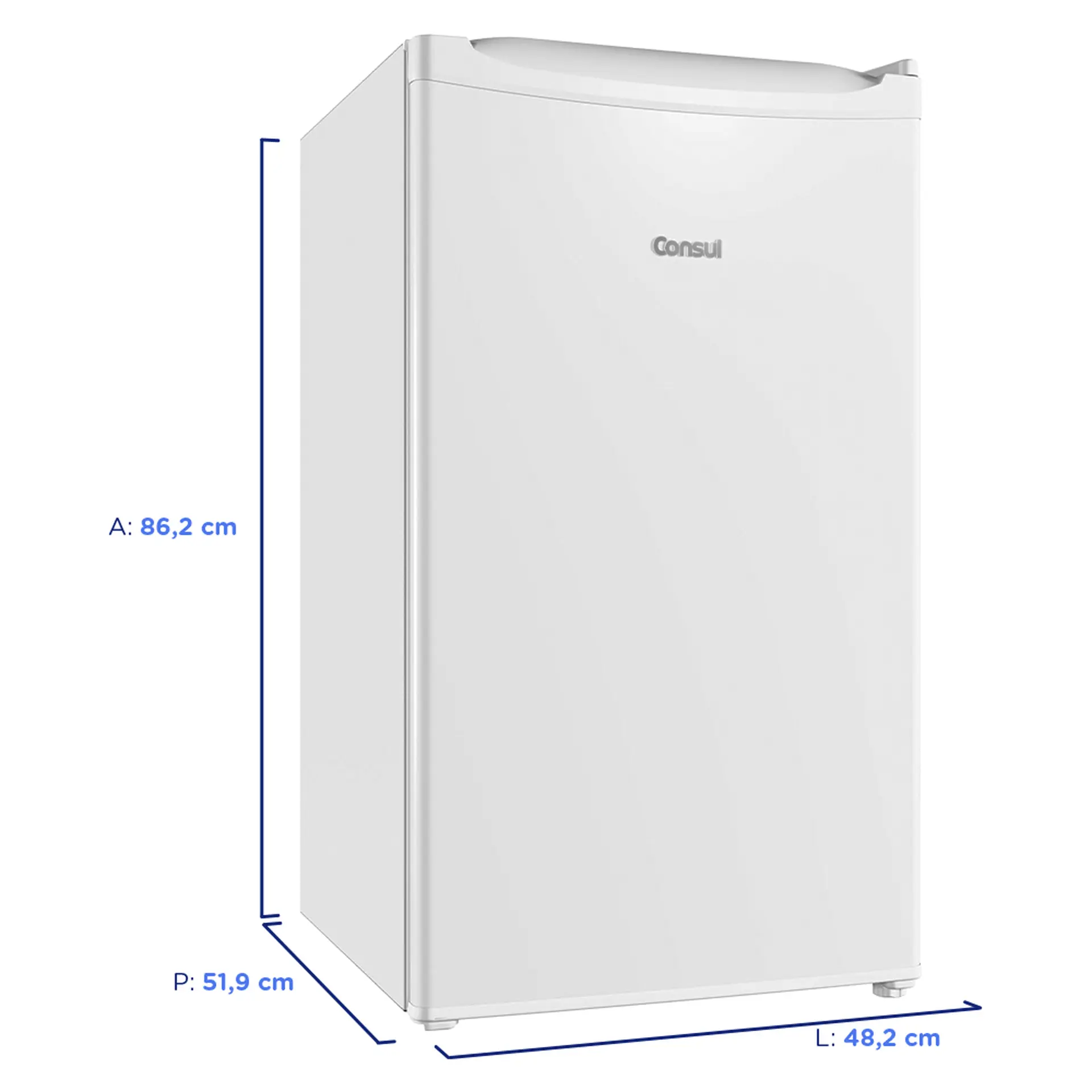 Frigobar Consul 117L 1 Porta Degelo Manual com Gaveta Multiuso CRC12CB - Branco - 110 Volts