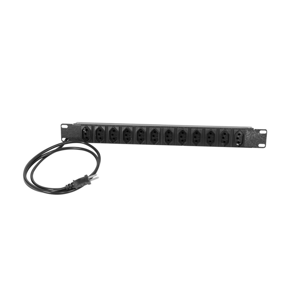 Régua para Rack 19" com 12 Tomadas 10A  Cabo 1,00 Metro GForce 401