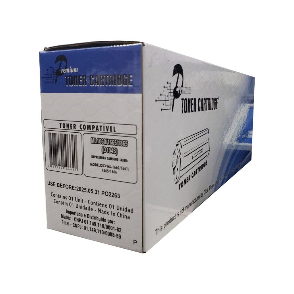 Toner Samsung Preto HtCompany - ML1660/1665 - ML1660, 1660, 1661, 1665, SCX3201, 3206
