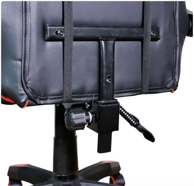 Cadeira Gamer Giratória Preto e Vermelho com Braço Ajuste de Altura e Encosto Reclinável Yakao - GC007Red