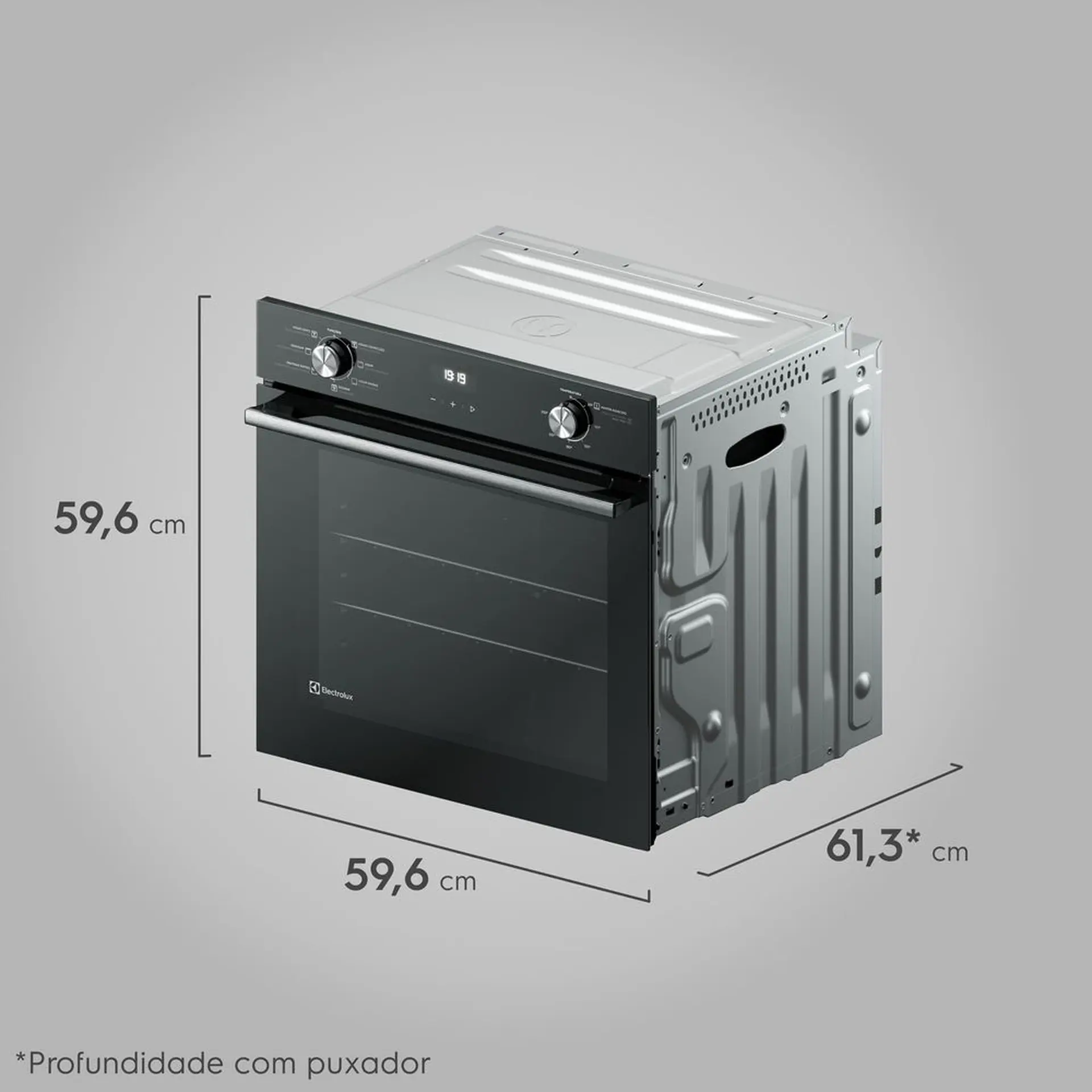 Forno Elétrico de Embutir 80L Electrolux Efficient com PerfectCook 360 OE8EH - Preto - 220 Volts
