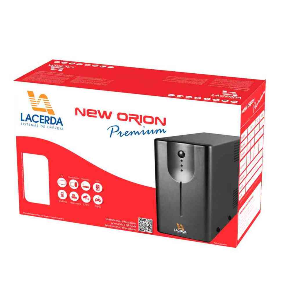 Nobreak Lacerda Premium 600 VA Entrada Bivolt Saída 115V 1 Bateria 3 Tomadas 010062111X13