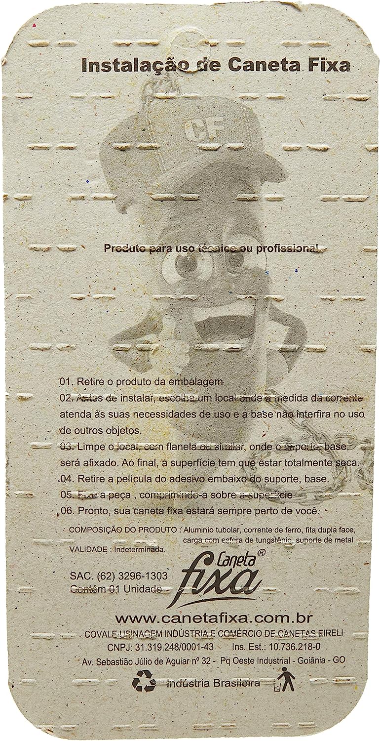 Caneta Multicolor Polida Fixa para Balcão