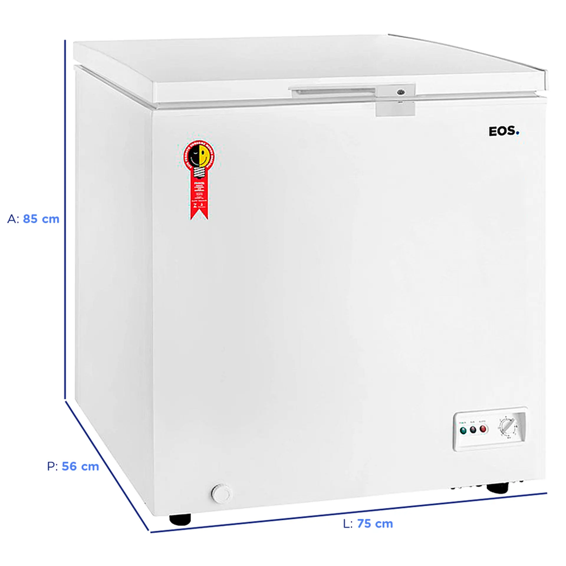 Freezer EOS 142L 1 Porta Horizontal Eco Gelo EFH150X Degelo Manual B15916 - Branco - 110 Volts