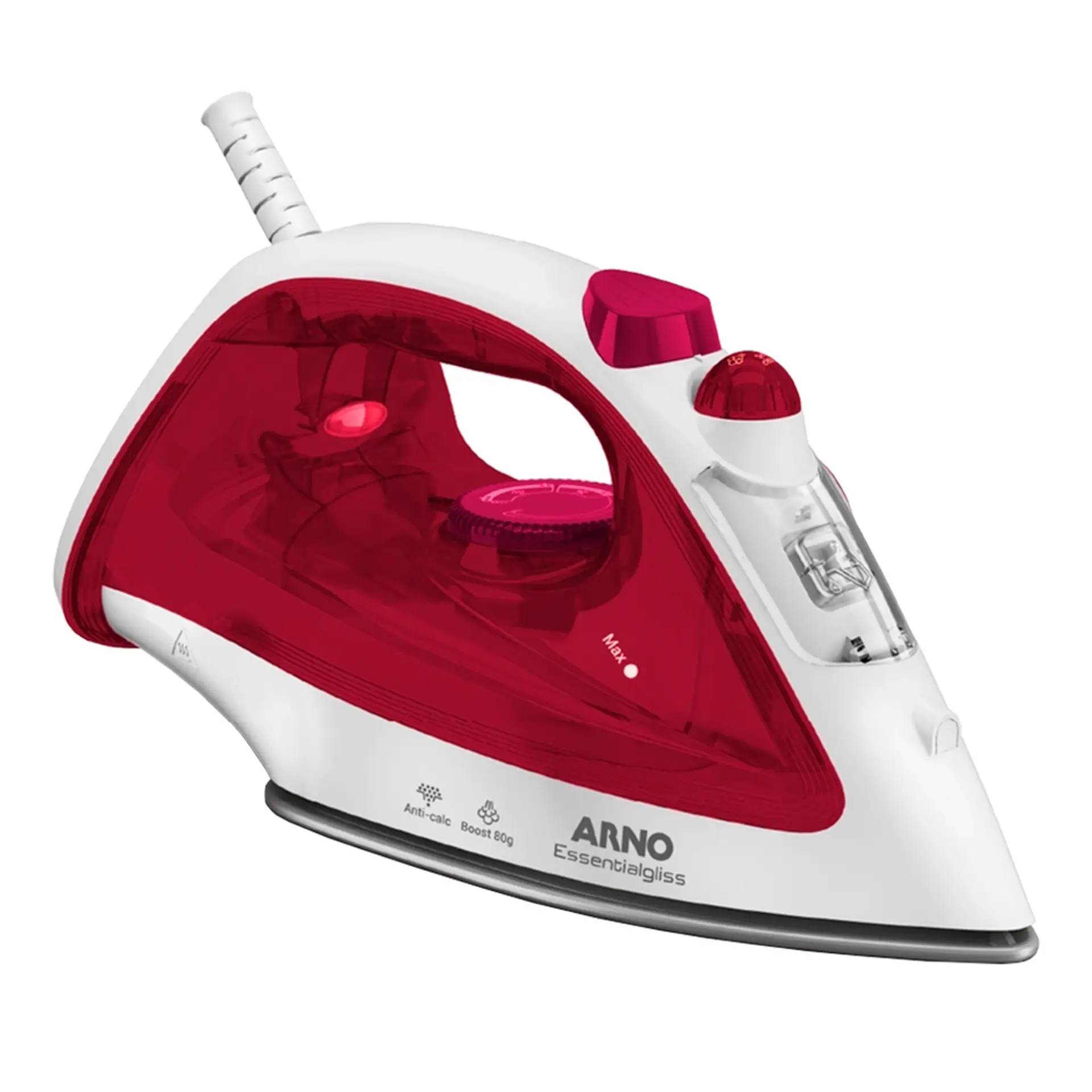 Ferro de Passar a Vapor Arno Essentialgliss FMQ 1200W - Branco/Rosa - 110 Volts