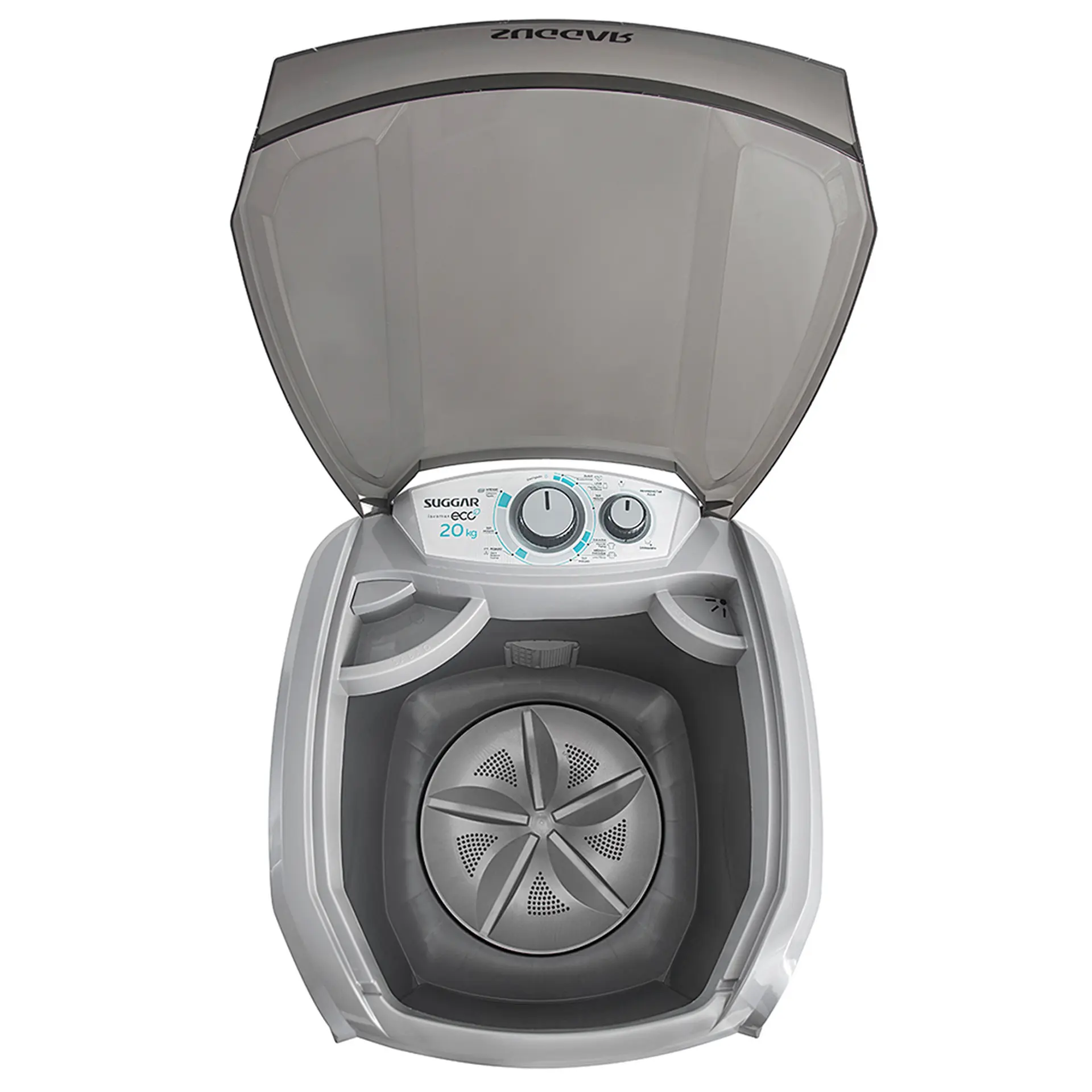 Tanquinho Suggar Lavamax Eco Desligamento Automático 20 kg - Prata - 110 Volts