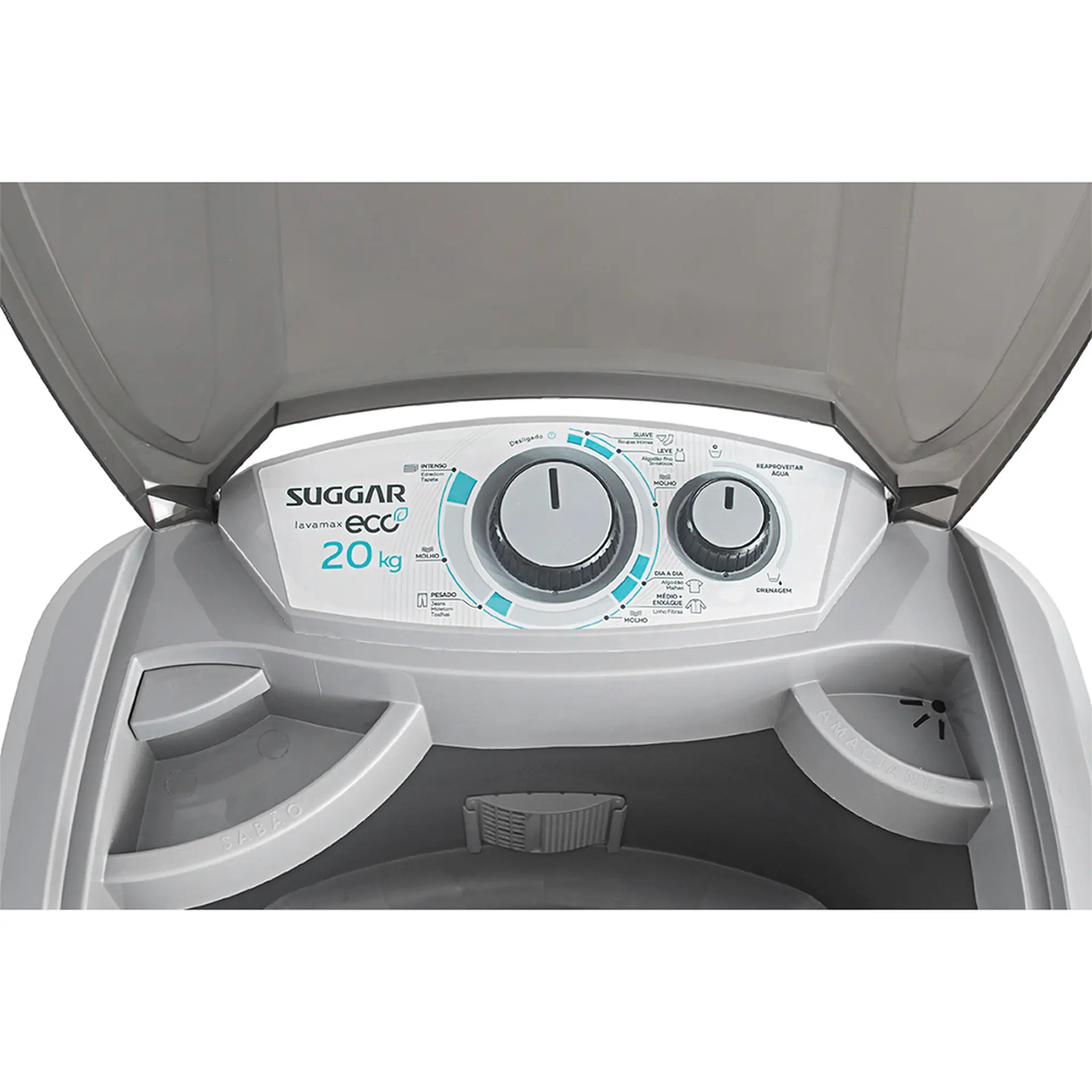 Tanquinho Suggar Lavamax Eco Desligamento Automático 20 kg - Prata - 110 Volts