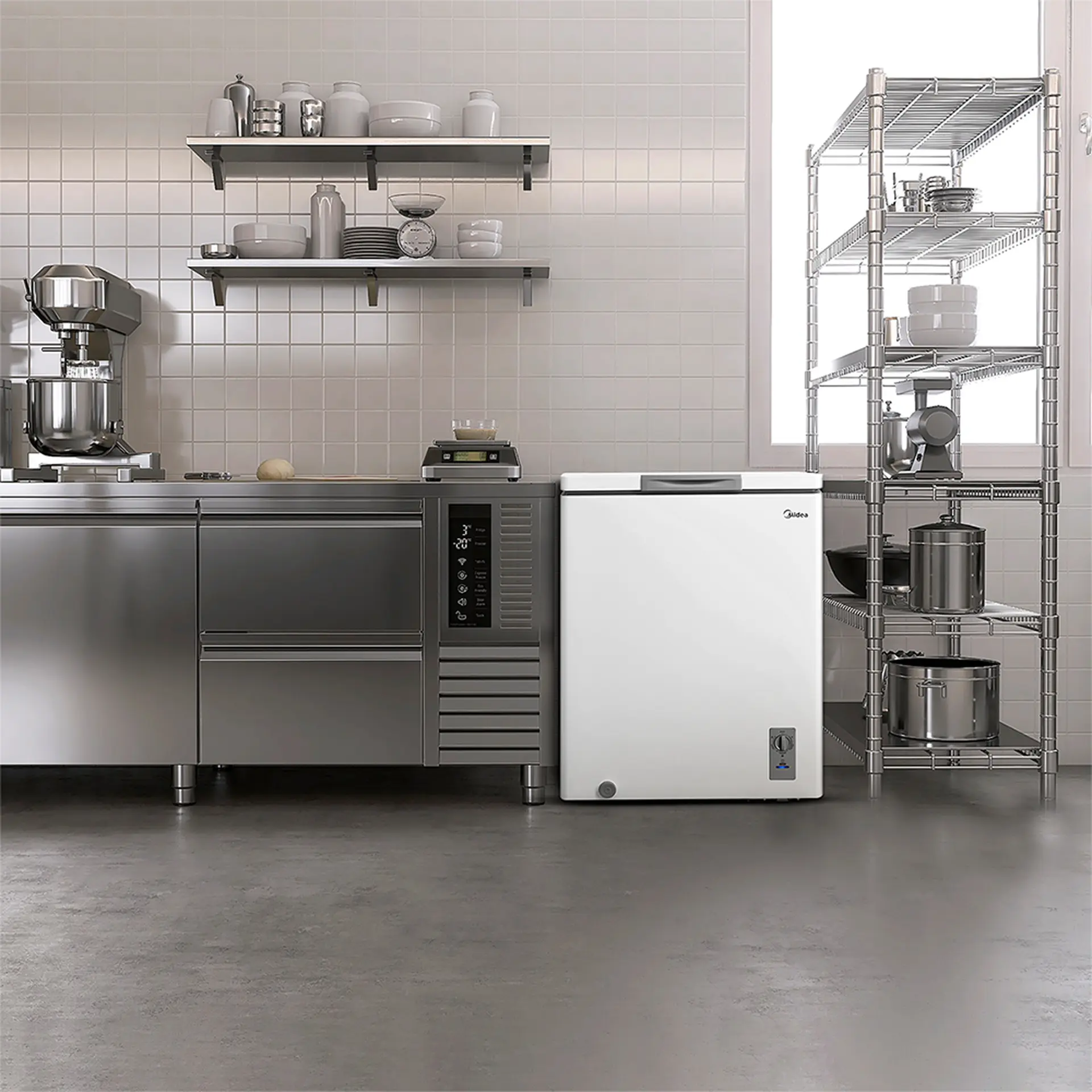 Freezer Midea 145L 1 Porta Horizontal MDRC207SLA01 - Branco - 110 Volts