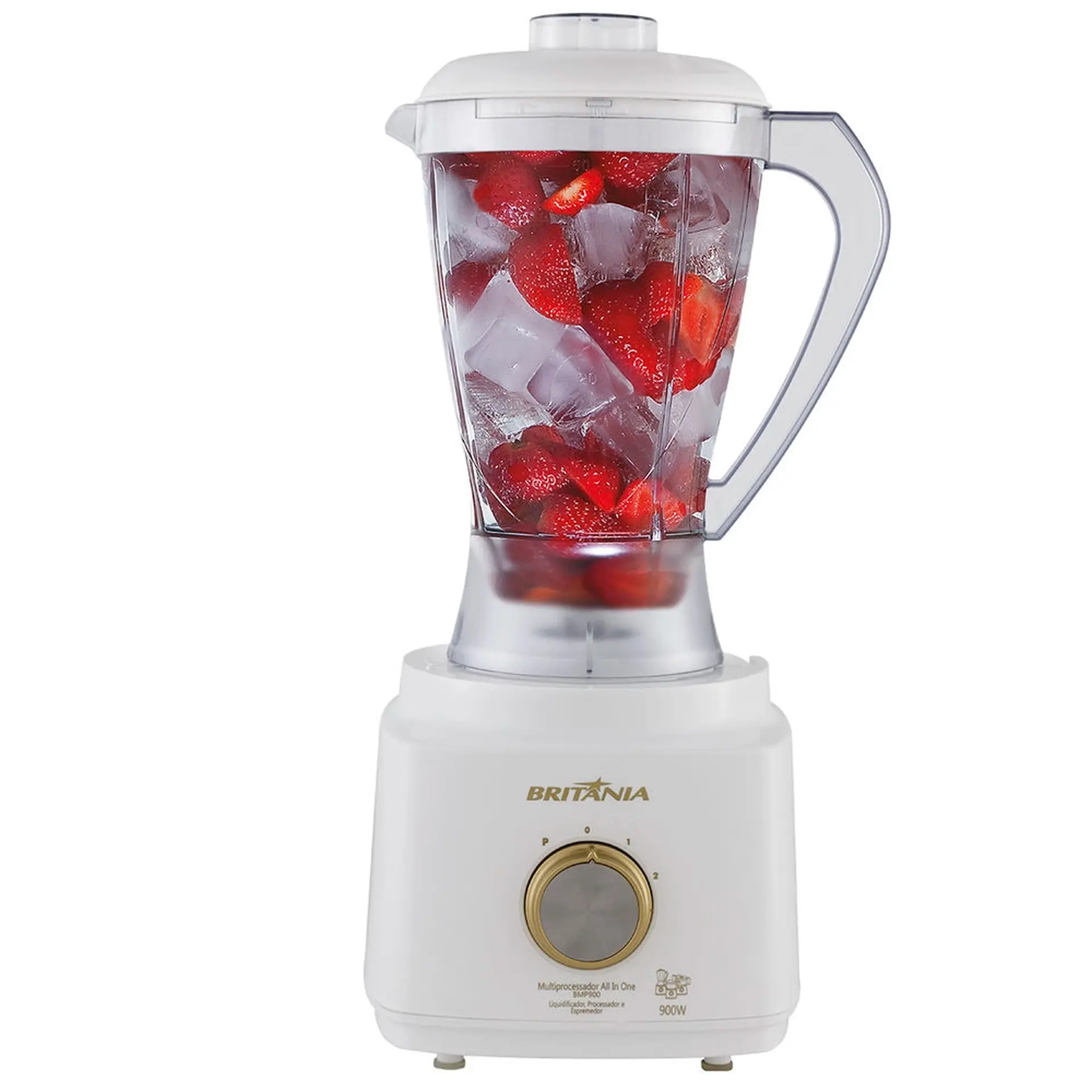 Processador de Alimentos Britânia BMP900 2 Velocidades 900W - Branco - 110 Volts