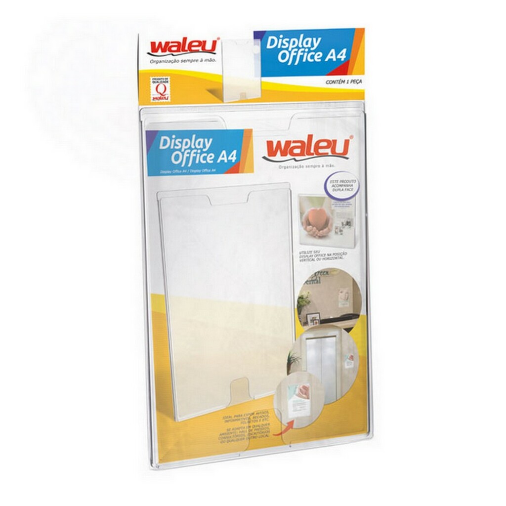 Expositor de Aviso Multiuso A4 318x233mm Transparente Maxcril - 10090009