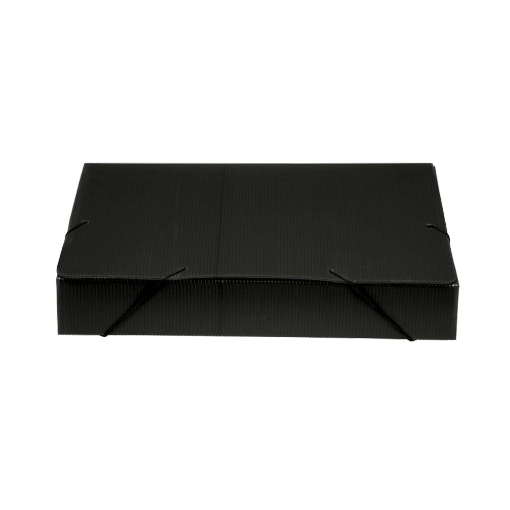 Pasta Aba Elástico 340 x 245mm Lombo 5,5cm Preto Nova Onda Polibras - Pacote com 10 Unidades - 20404