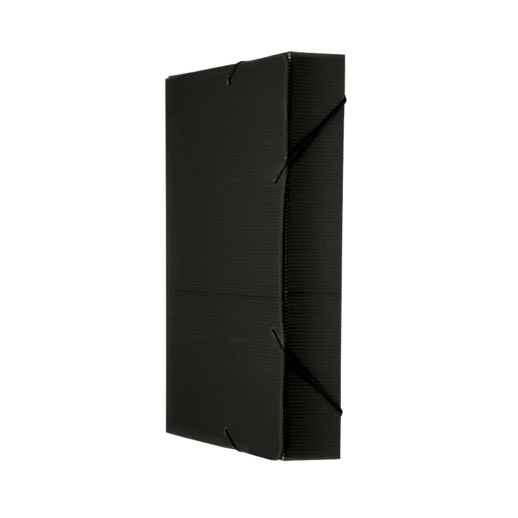 Pasta Aba Elástico 340 x 245mm Lombo 5,5cm Preto Nova Onda Polibras - Pacote com 10 Unidades - 20404