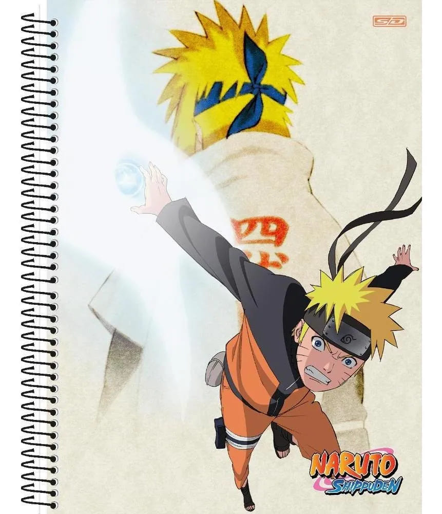 Caderno Universitário São Domingos Naruto Espiral Capa Dura 80 Folhas 1x1 Sortido