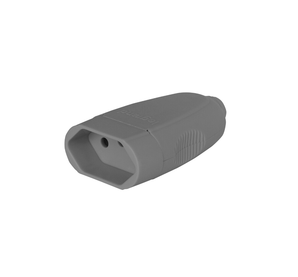 Plug Fêmea Legrand I Pial 3 Pinos Redondo 10A Cinza - 615975 - Unitário