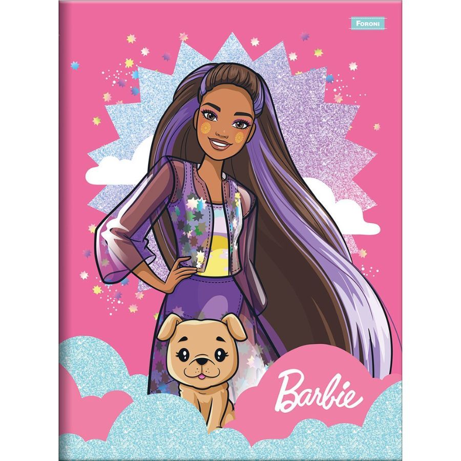 Caderno Brochura Foroni Barbie Dreamtopia Capa Dura 80 Folhas Sortido