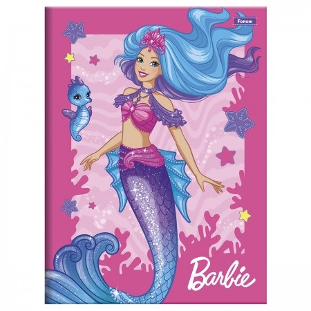 Caderno Brochura Foroni Barbie Dreamtopia Capa Dura 80 Folhas Sortido