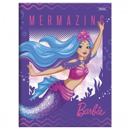 Caderno Brochura Foroni Barbie Dreamtopia Capa Dura 80 Folhas Sortido