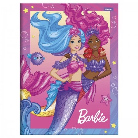 Caderno Brochura Foroni Barbie Dreamtopia Capa Dura 80 Folhas Sortido
