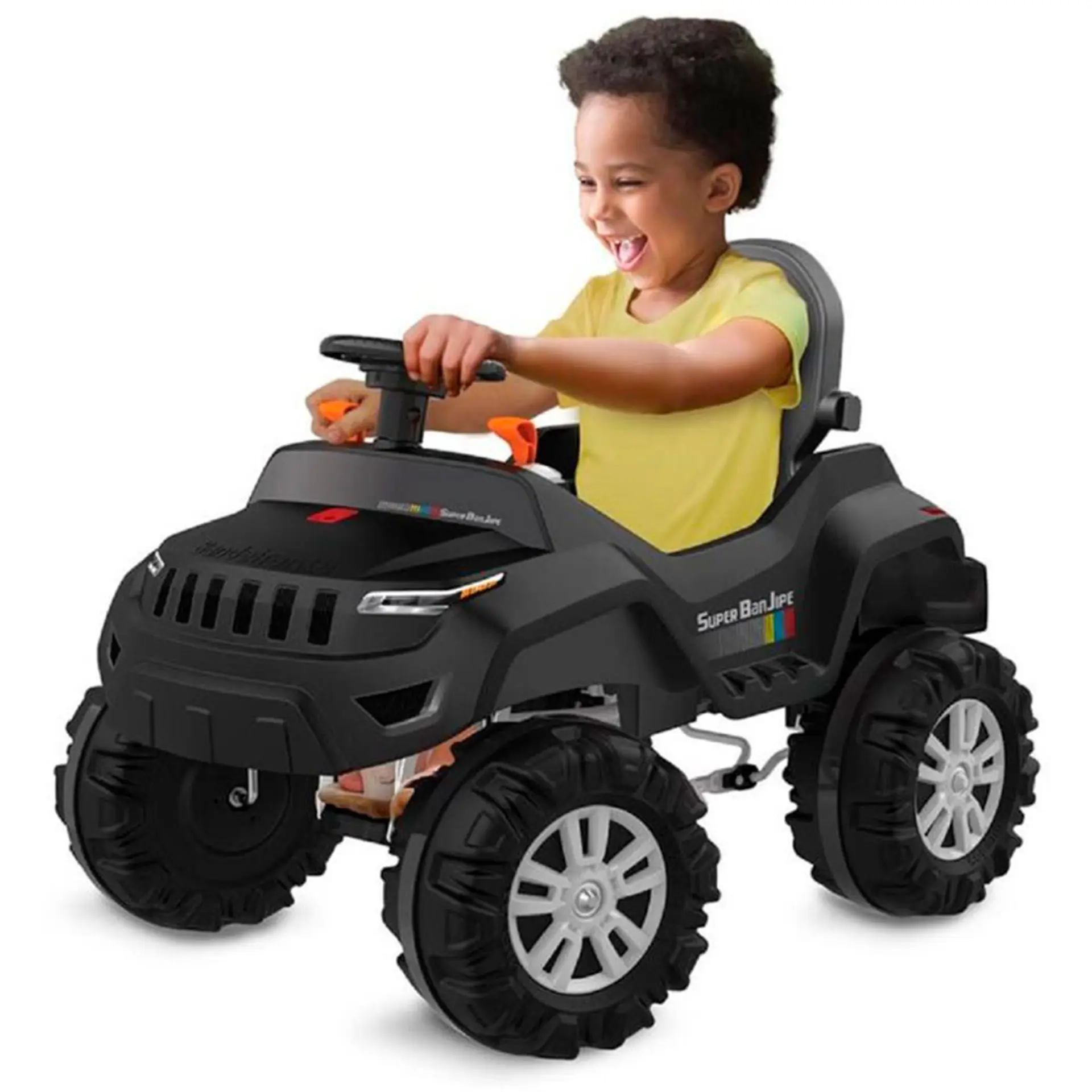 Carro de Passeio a Pedal Infantil Reclinável Bandeirante Super Banjipe - Preto