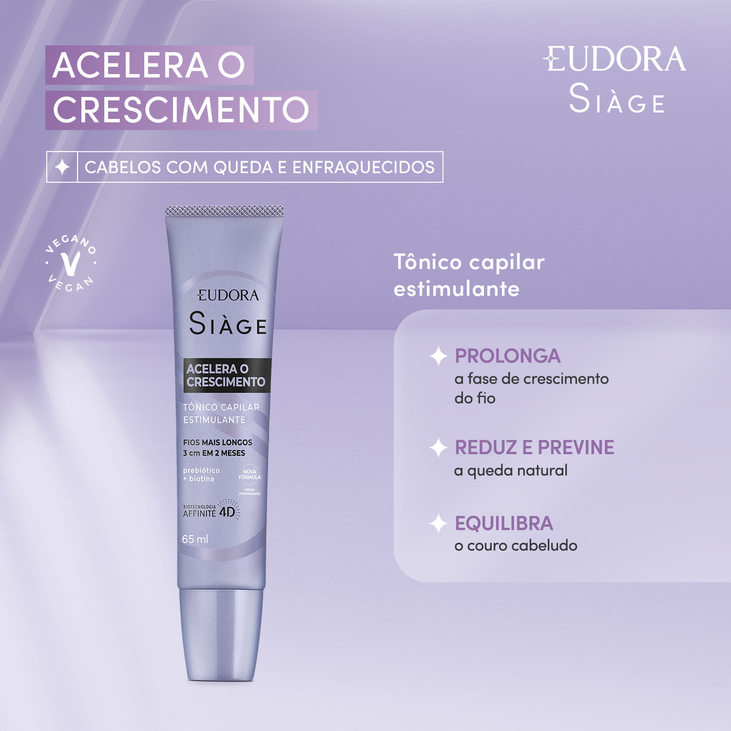 Tônico Capilar Siàge Acelera O Crescimento 65ml