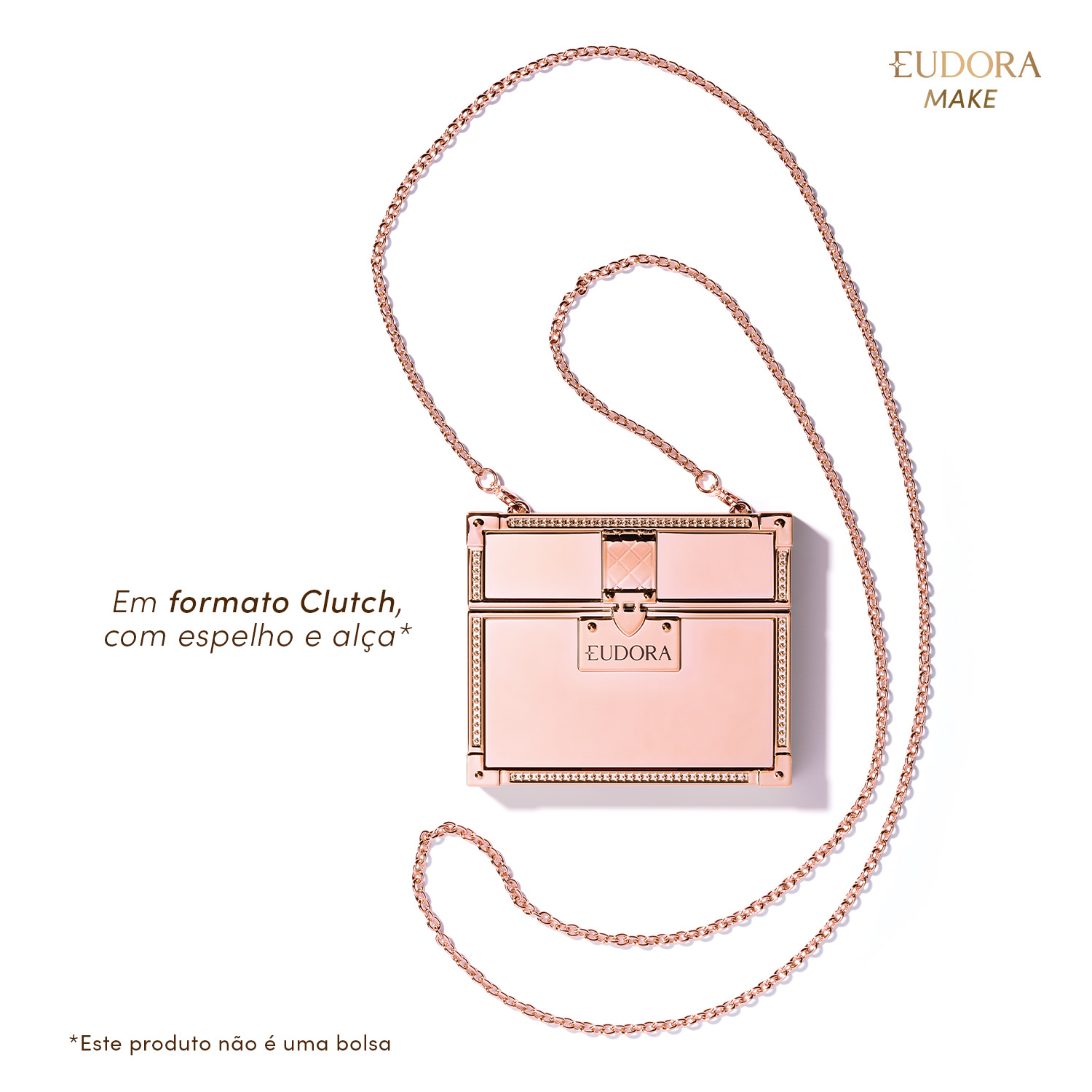Paleta Multifuncional Clutch Metals Rosé Eudora Make 10g