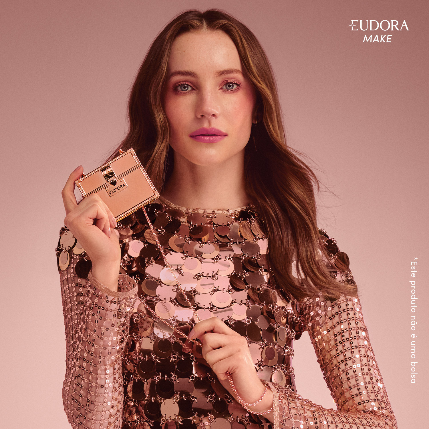 Paleta Multifuncional Clutch Metals Rosé Eudora Make 10g