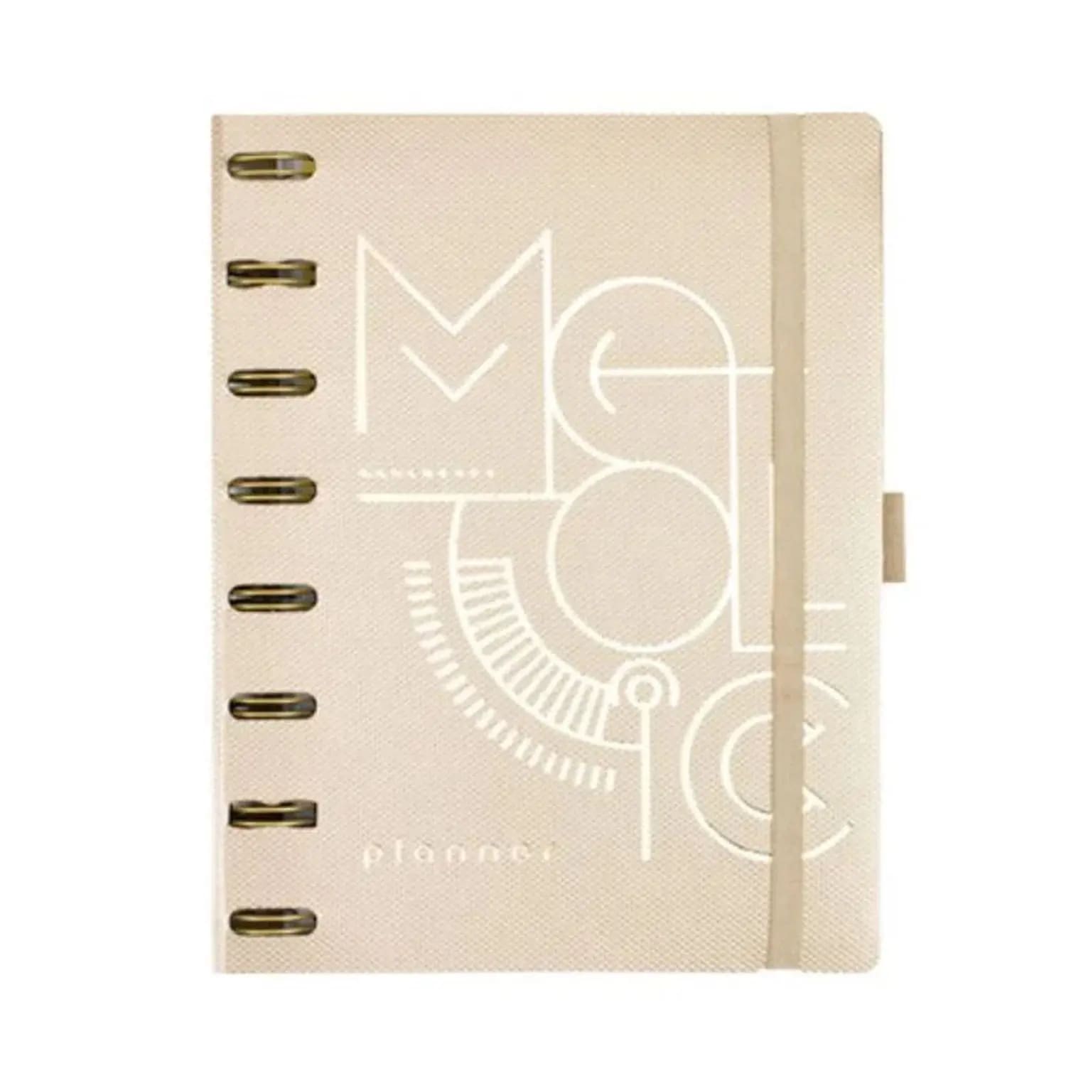 Caderno Ótima System Flex A5 Maxi Mettalic Dourado