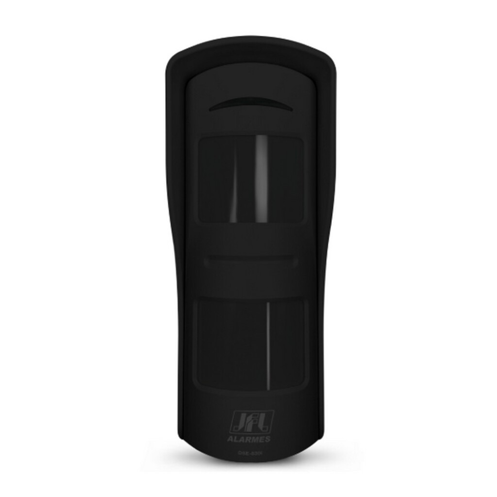 Sensor Infravermelho Passivo com Fio DUPLO PIR QUAD Função Pet Canal Micro-ondas Alcance 12 Metros JFL - DSE-830i BLACK