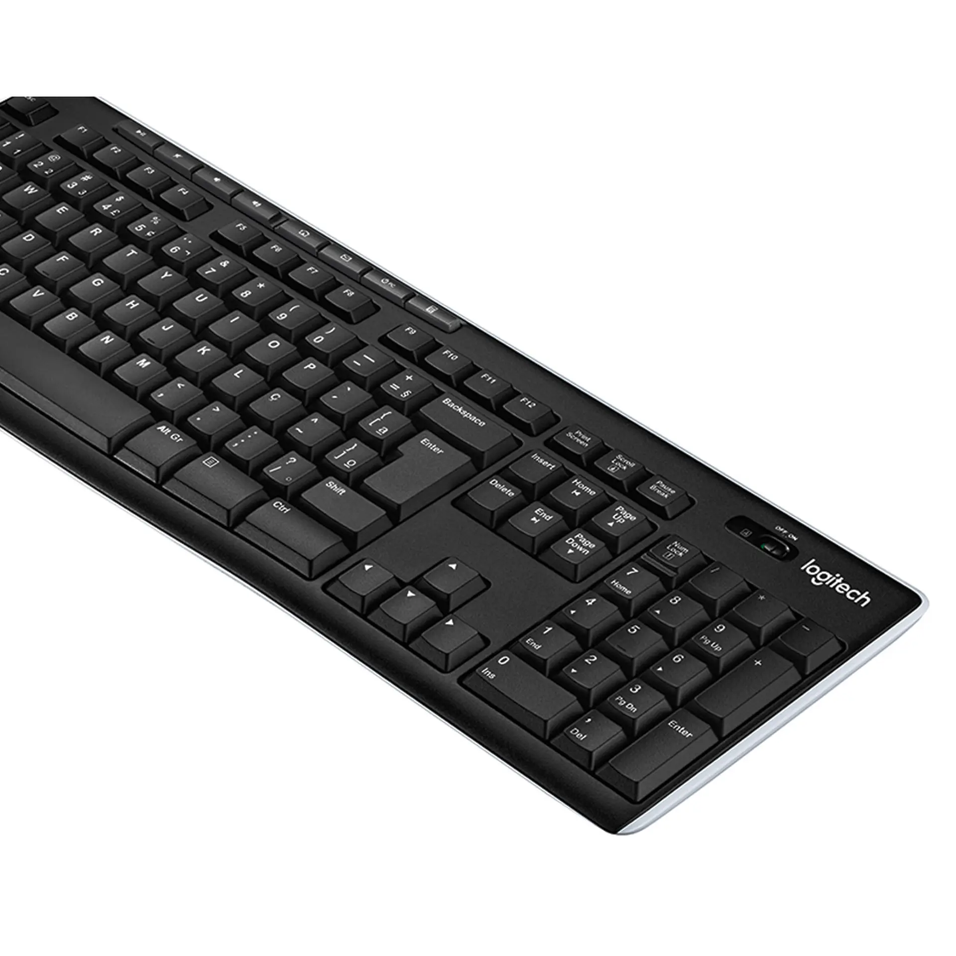 Teclado Logitech K270 Sem Fio Plug And Play ABNT2 - Preto