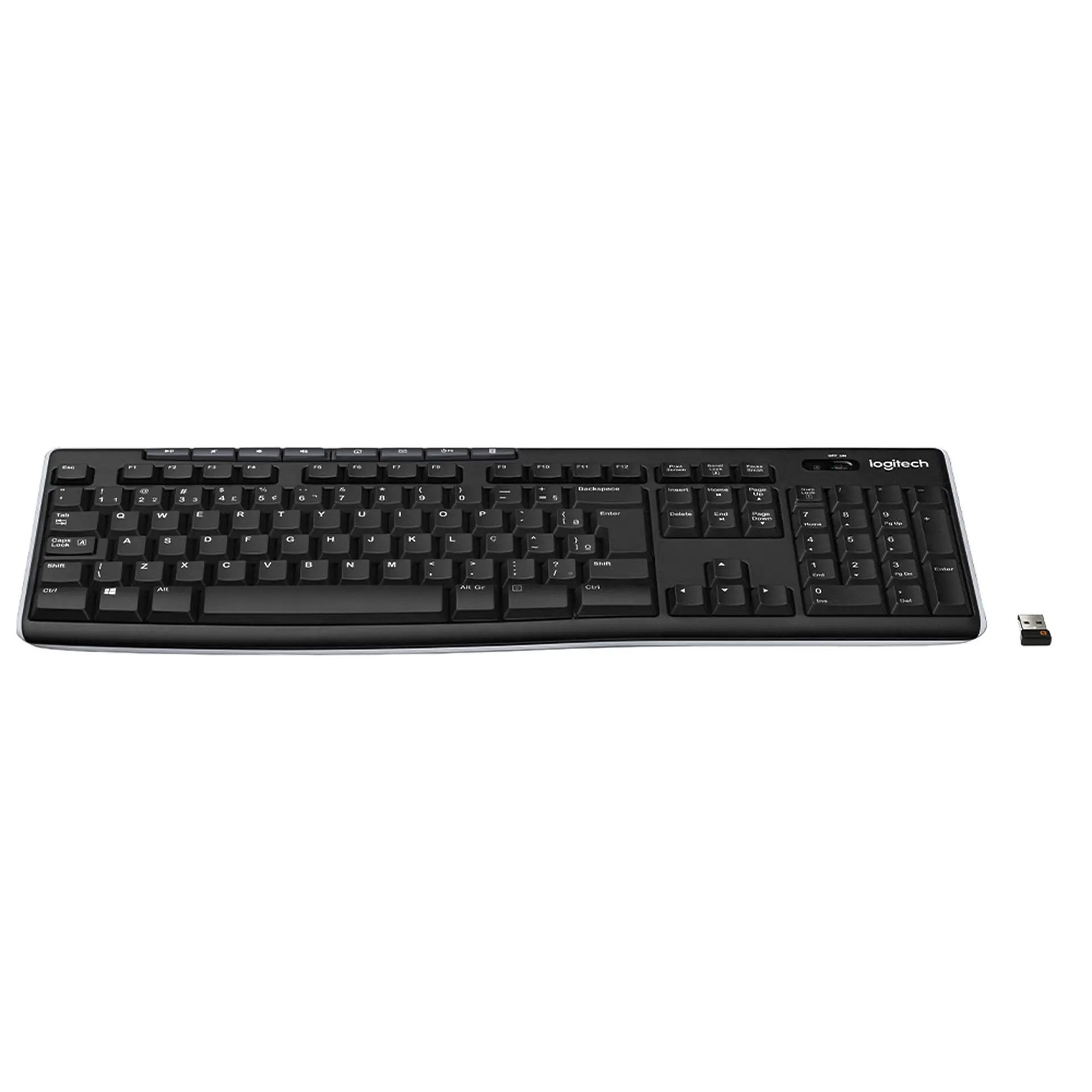 Teclado Logitech K270 Sem Fio Plug And Play ABNT2 - Preto