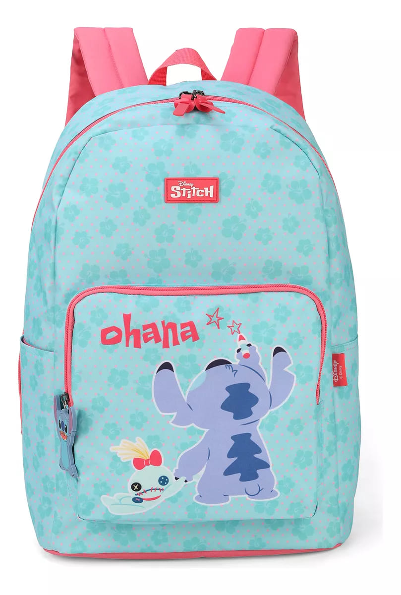 Mochila Costa Escolar Luxcel Stitch Grande Cores