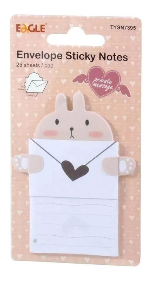 Bloco Adesivo Eagle Sticky Notes Coelho 15 Folhas