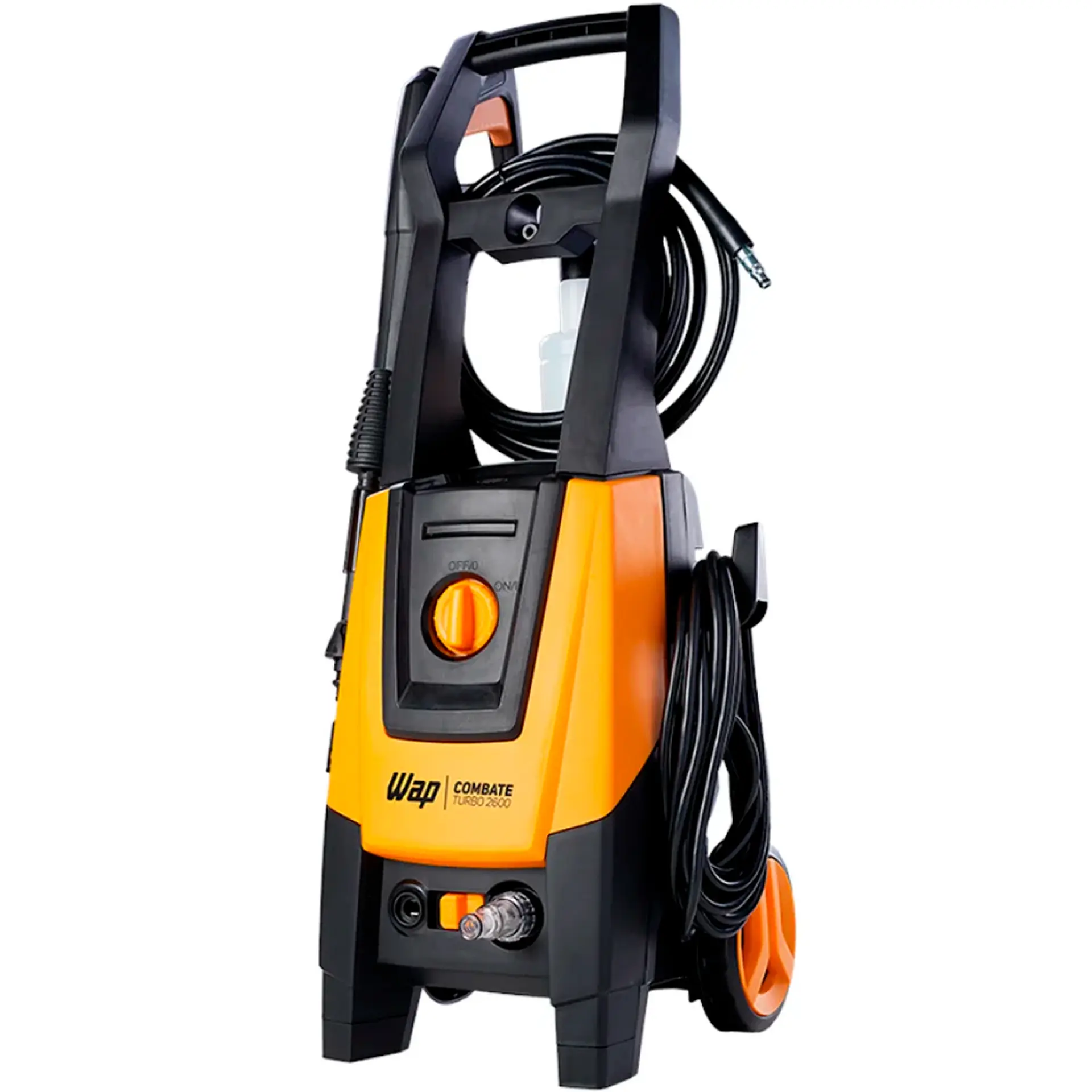 Lavadora Alta Pressão Wap Combate Turbo 2100PSI Motor por Indução 1700W - Amarelo/Preto - 110 Volts