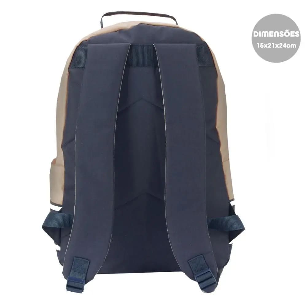 Mochila Costa Luxcel Up4you Grande com Detalhes Cinza e Azul
