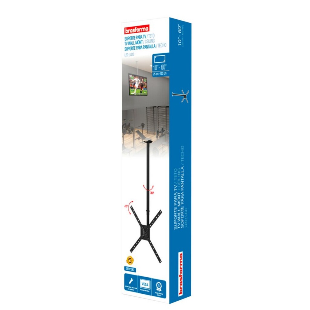 Suporte Teto Inclinável para TV 10 a 60 Polegadas Brasforma - SBRP1050