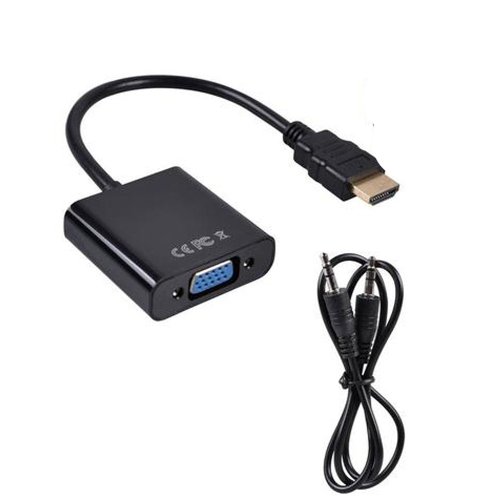 Conversor HDMI Macho para VGA Fêmea + Áudio 19cm JC- AD-HM/VGA F3 - 121