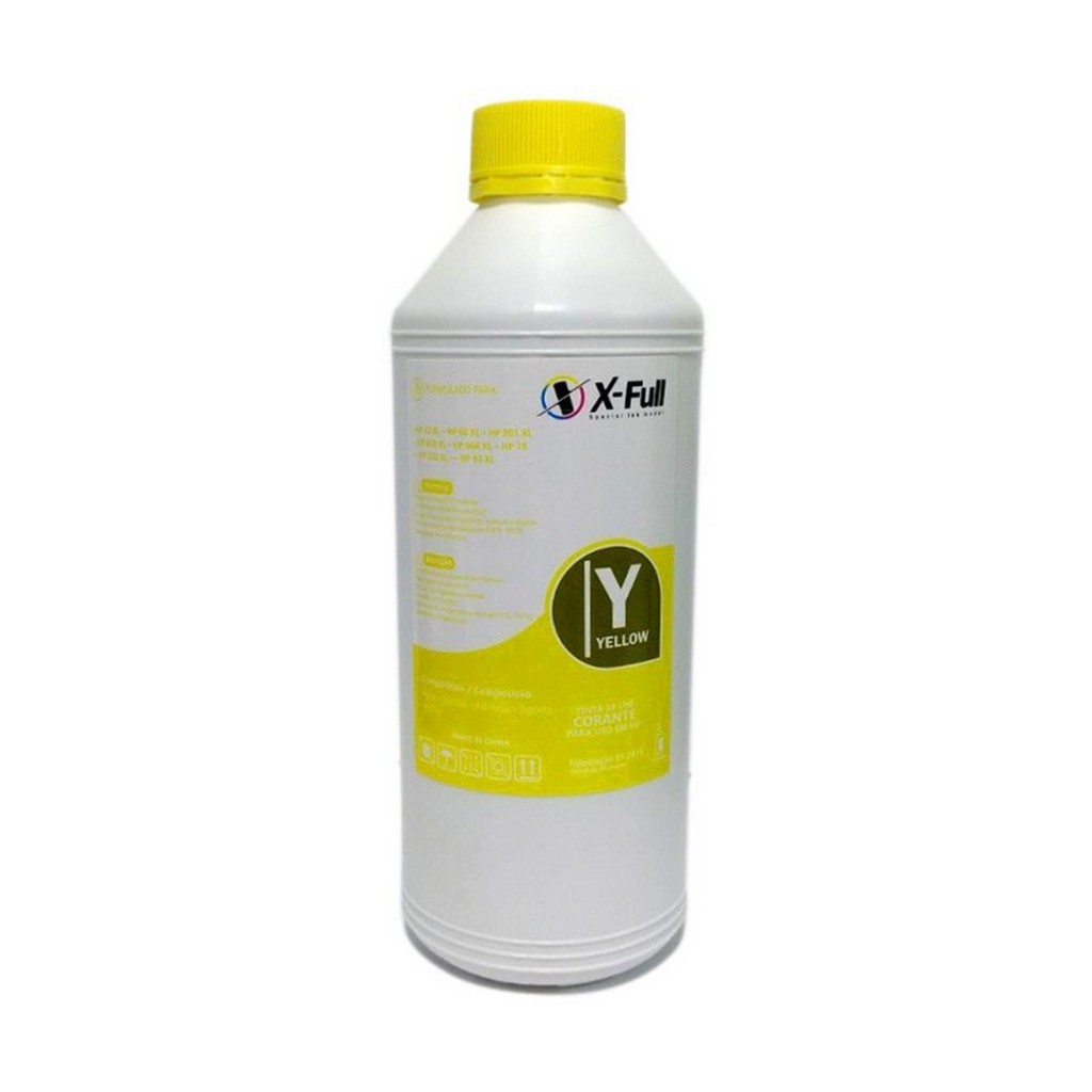 Tinta Recarga Cartucho HP Amarelo 1 Litro X-Full Potencial Suprimentos - 4863