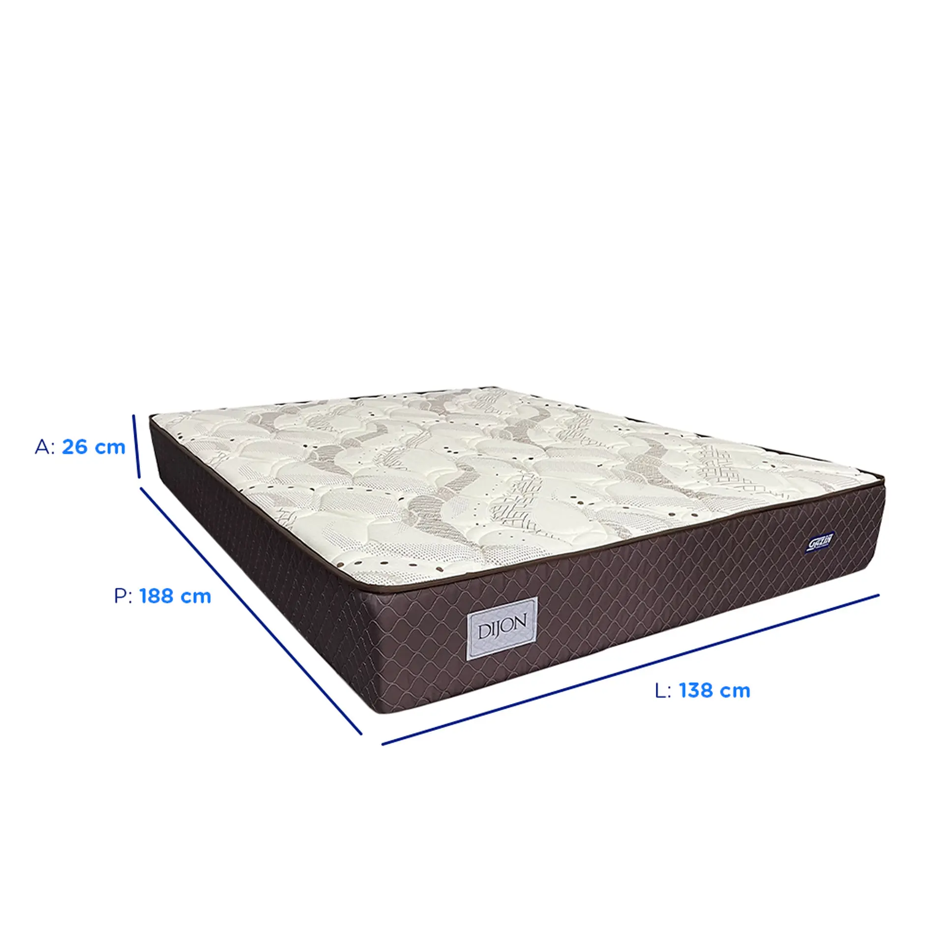 Colchão Casal Molas BlueWave Gazin Dijon 138x188 - Marrom