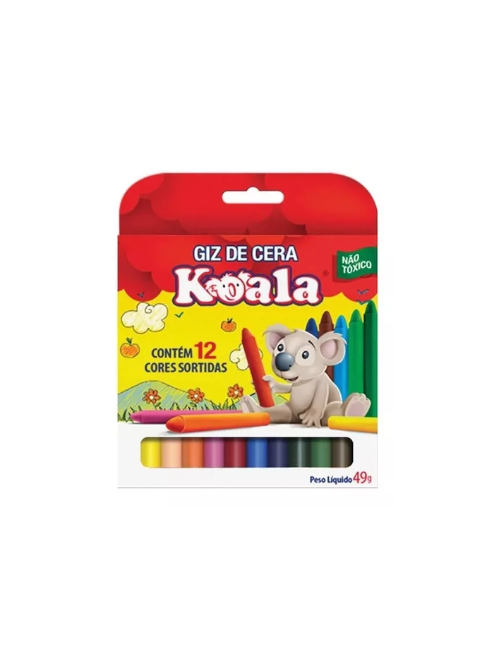 Giz de Cera Koala 12 Cores