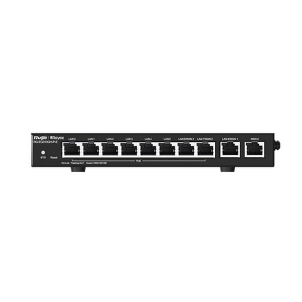 Roteador VPN Multi-Wan Ruijie | Reyee RG-EG310GH-P-E 10 Portas Gigabit PoE