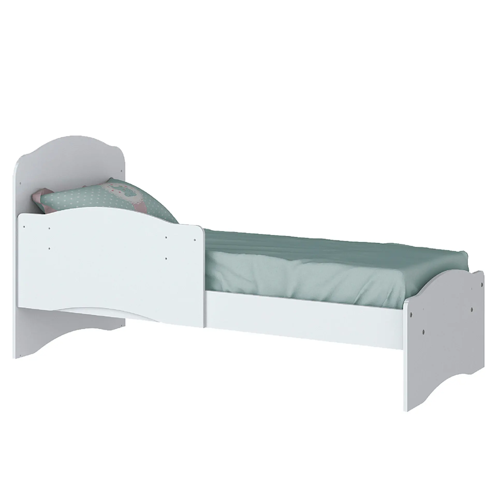 Berço Multifuncional Mini Cama Bala de Menta Henn - Branco