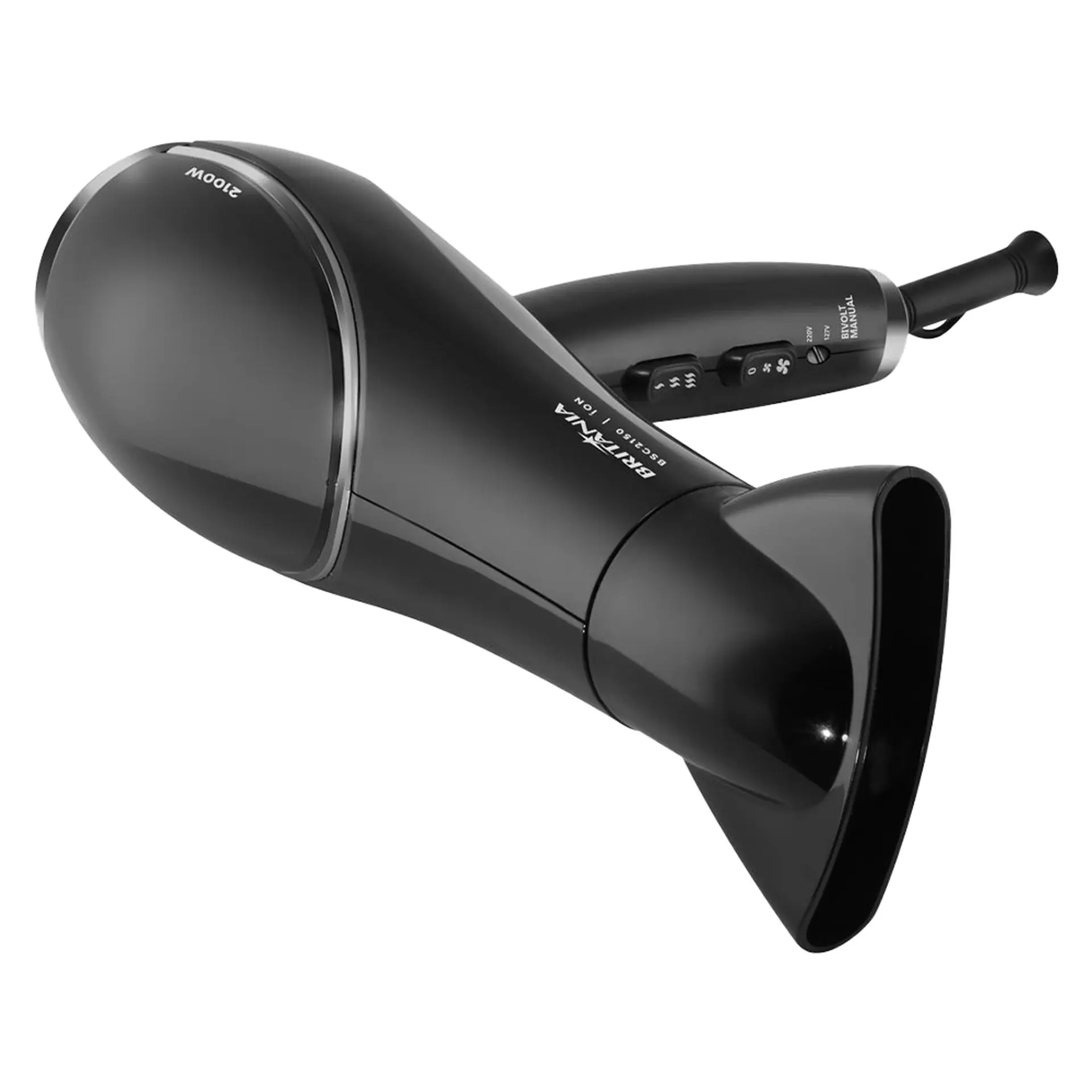 Secador de Cabelo Britânia BSC2150 Tourmaline Íon 2 Velocidades 2100W - Preto - Bivolt