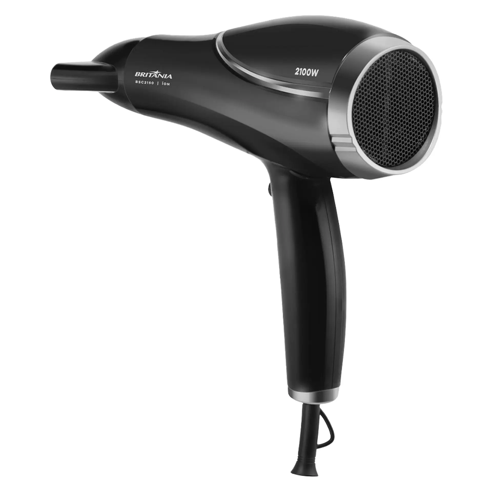 Secador de Cabelo Britânia BSC2150 Tourmaline Íon 2 Velocidades 2100W - Preto - Bivolt