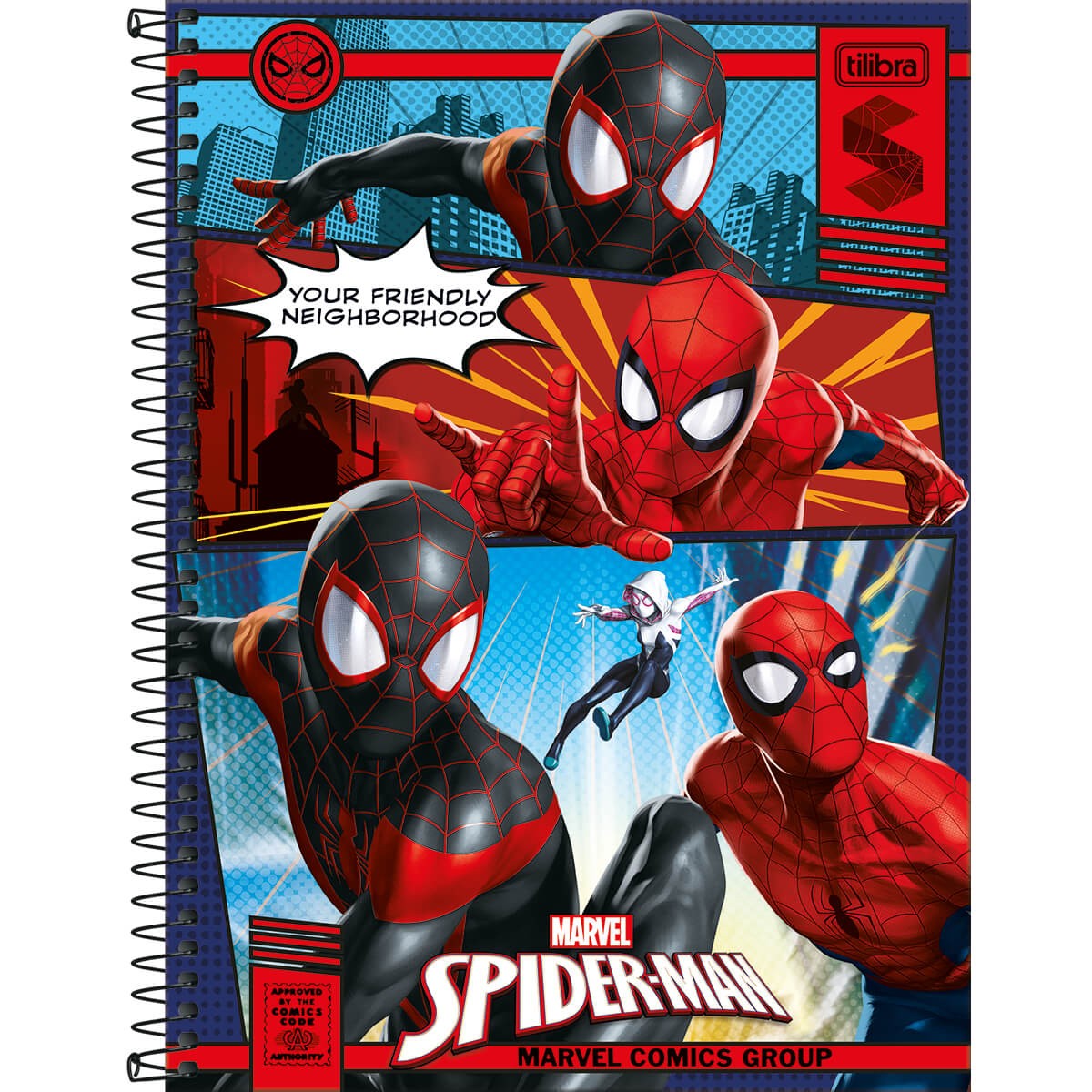 Caderno Universitário Tilibra Spider Capa Dura 80 Folhas 1 Matéria Sortido